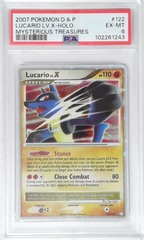 V1866: 2007: Lucario: 122/123: Mysterious Treasures: D & P: PSA: 6: EX-MT: 102261243